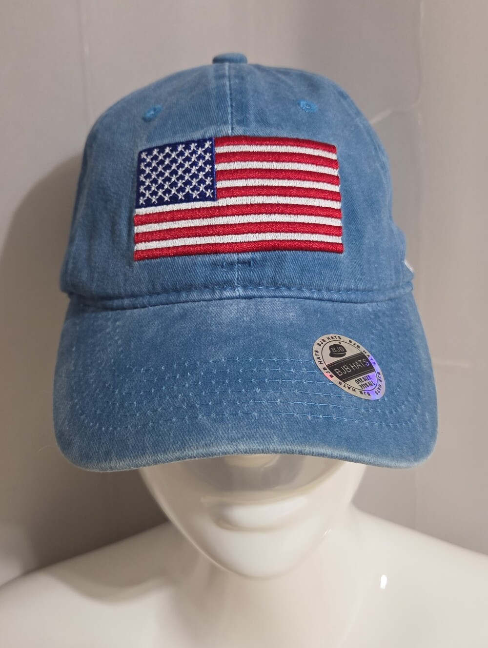 USA Flag Patriotic Ball Cap By BJB Hats With Adjustable Strap